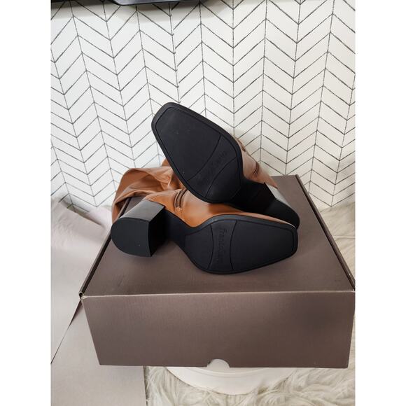 Franco Sarto Tribute Wide Calf Knee High Boots – Faux Leather, 3" Heel - Picture 10 of 12